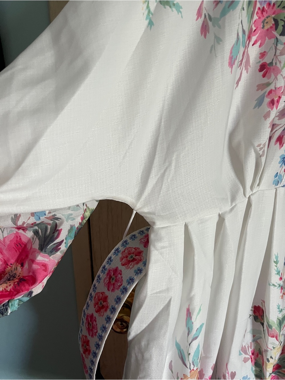 Karolina Boutique Floral Feminine Belted Dress Cottagecore Sz Large - Picture 14 of 16